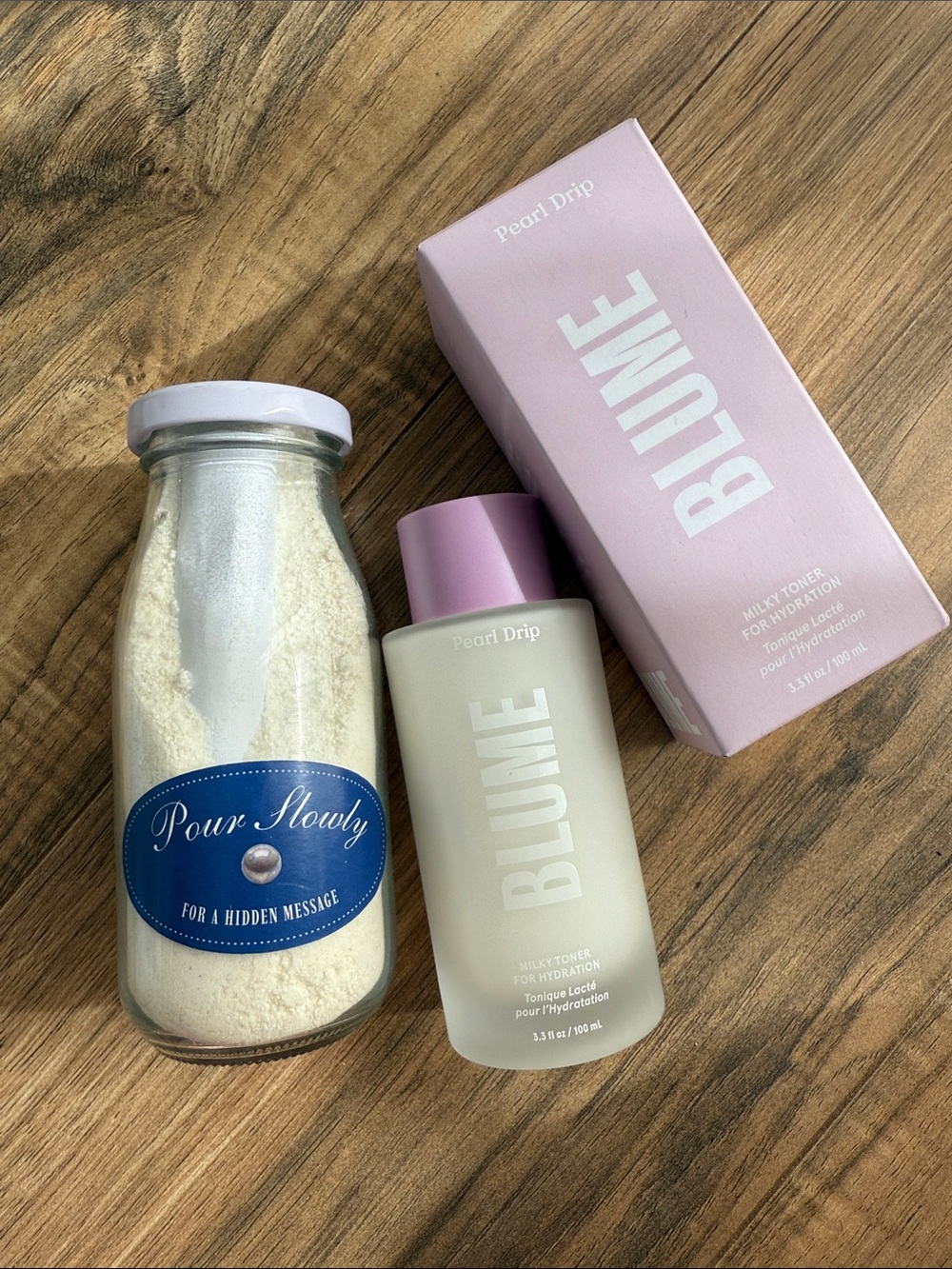 BLUME Pearl Drip Milky Toner 3.3 oz New + Free Bath Milk Gift